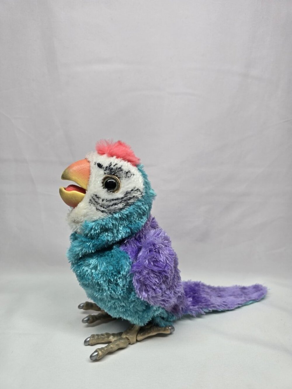 Furreal Friends Baby Parrot Macaw Newborn Bird Interactive Toy 8” Blue Purple
